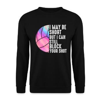 Je peux bloquer votre tir Volleyball de plage - Sweat-shirt Unisexe - noir - Devant - Alina (178cm) & Michal (187cm)