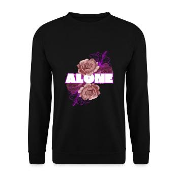 FLOREAL ALONE - Unisex Sweatshirt - black - Front - Alina (178cm) & Michal (187cm)