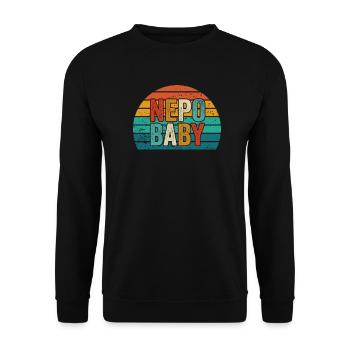 Vetternwirtschaft Nepo Baby - Unisex Pullover - Schwarz - Vorne - Alina (178cm) & Michal (187cm)