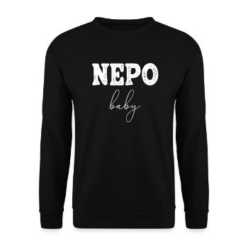 Vetternwirtschaft Nepo Baby - Unisex Pullover - Schwarz - Vorne - Alina (178cm) & Michal (187cm)