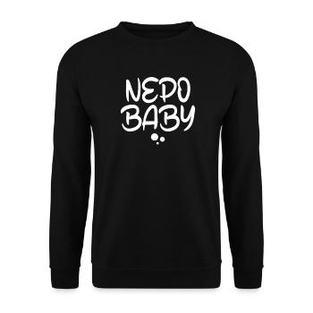 Vetternwirtschaft Nepo Baby - Unisex Pullover - Schwarz - Vorne - Alina (178cm) & Michal (187cm)