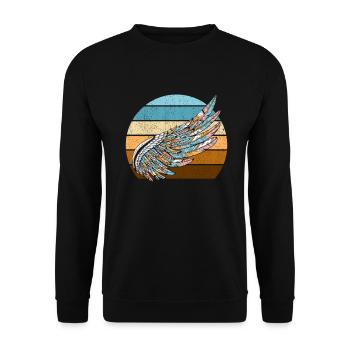 Fauconnerie Oiseau Faucon Chasse Fauconnier - Sweat-shirt Unisexe - noir - Devant - Alina (178cm) & Michal (187cm)