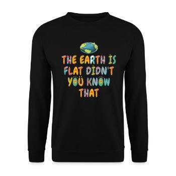 La terre est plate, vous ne le saviez pas ? - Sweat-shirt Unisexe - noir - Devant - Alina (178cm) & Michal (187cm)