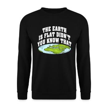 La terre est plate, vous ne le saviez pas ? - Sweat-shirt Unisexe - noir - Devant - Alina (178cm) & Michal (187cm)