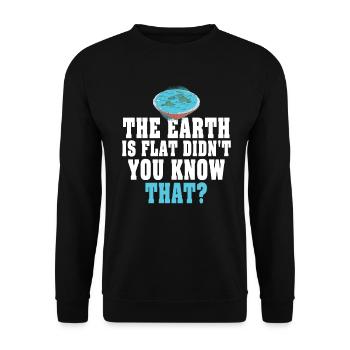La terre est plate, vous ne le saviez pas ? - Sweat-shirt Unisexe - noir - Devant - Alina (178cm) & Michal (187cm)
