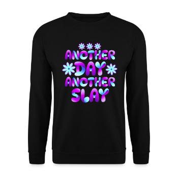 Another Day Another Slay Motivational - Unisex Sweatshirt - black - Front - Alina (178cm) & Michal (187cm)