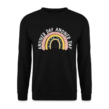 Ein anderer Tag, ein weiterer Slay, motivierend - Unisex Pullover - Schwarz - Vorne - Alina (178cm) & Michal (187cm)
