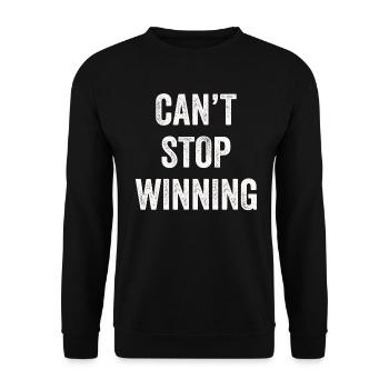 Ich kann nicht aufhören zu gewinnen - Unisex Pullover - Schwarz - Vorne - Alina (178cm) & Michal (187cm)
