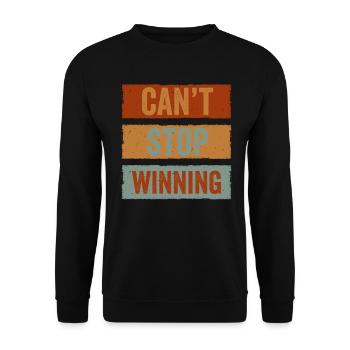 Ich kann nicht aufhören zu gewinnen - Unisex Pullover - Schwarz - Vorne - Alina (178cm) & Michal (187cm)