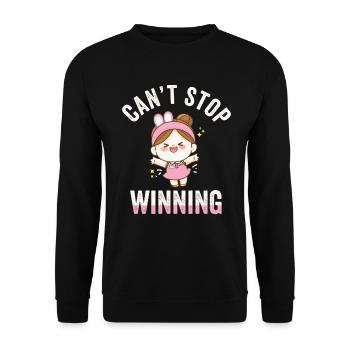 Ich kann nicht aufhören zu gewinnen - Unisex Pullover - Schwarz - Vorne - Alina (178cm) & Michal (187cm)