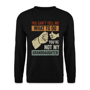 Not My Granddaughter - Unisex Sweatshirt - black - Front - Alina (178cm) & Michal (187cm)