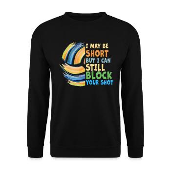 Je peux bloquer votre tir Volleyball de plage - Sweat-shirt Unisexe - noir - Devant - Alina (178cm) & Michal (187cm)