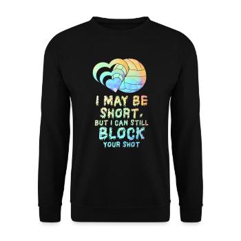 Je peux bloquer votre tir Volleyball de plage - Sweat-shirt Unisexe - noir - Devant - Alina (178cm) & Michal (187cm)