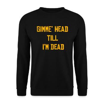 Gimme Head Till I’m Dead 80s Lovers - Sweat-shirt Unisexe - noir - Devant - Alina (178cm) & Michal (187cm)