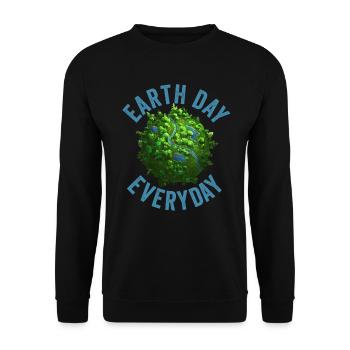 Tag der Erde Tägliches Umweltbewusstsein - Unisex Pullover - Schwarz - Vorne - Alina (178cm) & Michal (187cm)