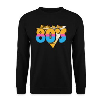 80's The 80s Music - Unisex Sweatshirt - black - Front - Alina (178cm) & Michal (187cm)