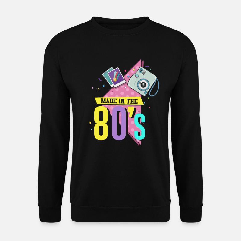 80er Die Musik der 80er - Unisex Pullover - Schwarz