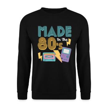 Musique des années 80 - Sweat-shirt Unisexe - noir - Devant - Alina (178cm) & Michal (187cm)