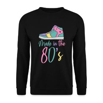 Musique des années 80 - Sweat-shirt Unisexe - noir - Devant - Alina (178cm) & Michal (187cm)