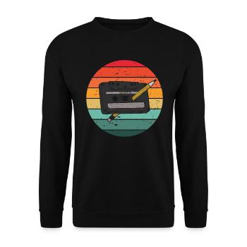 80's Cassette Tape 1990s Pencil Winding Cassette - Unisex Sweatshirt - black - Front - Alina (178cm) & Michal (187cm)
