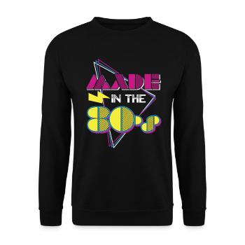 80's The 80s Music - Unisex Sweatshirt - black - Front - Alina (178cm) & Michal (187cm)