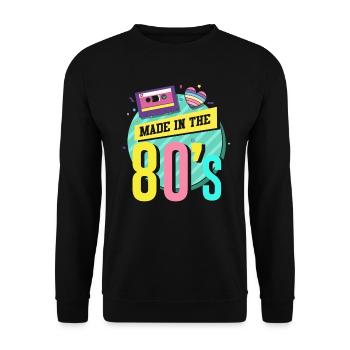 Musique des années 80 - Sweat-shirt Unisexe - noir - Devant - Alina (178cm) & Michal (187cm)