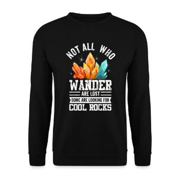Wandern Sie auf der Suche nach coolen Felsen - Unisex Pullover - Schwarz - Vorne - Alina (178cm) & Michal (187cm)