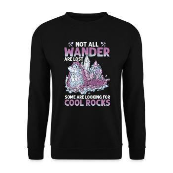 Wandern Sie auf der Suche nach coolen Felsen - Unisex Pullover - Schwarz - Vorne - Alina (178cm) & Michal (187cm)