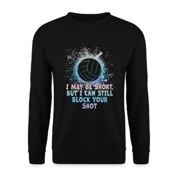 Je peux bloquer votre tir Volleyball de plage - Sweat-shirt Unisexe - noir - Devant - Alina (178cm) & Michal (187cm)
