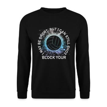 Je peux bloquer votre tir Volleyball de plage - Sweat-shirt Unisexe - noir - Devant - Alina (178cm) & Michal (187cm)