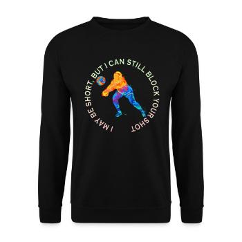 Je peux bloquer votre tir Volleyball de plage - Sweat-shirt Unisexe - noir - Devant - Alina (178cm) & Michal (187cm)
