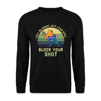 Je peux bloquer votre tir Volleyball de plage - Sweat-shirt Unisexe - noir - Devant - Alina (178cm) & Michal (187cm)