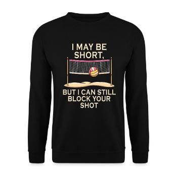 Je peux bloquer votre tir Volleyball de plage - Sweat-shirt Unisexe - noir - Devant - Alina (178cm) & Michal (187cm)