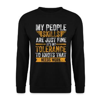 Mes compétences relationnelles sont très bien - Sweat-shirt Unisexe - noir - Devant - Alina (178cm) & Michal (187cm)