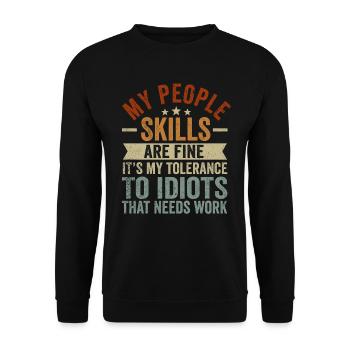 Mes compétences relationnelles sont très bien - Sweat-shirt Unisexe - noir - Devant - Alina (178cm) & Michal (187cm)