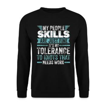 Mes compétences relationnelles sont très bien - Sweat-shirt Unisexe - noir - Devant - Alina (178cm) & Michal (187cm)