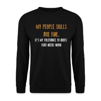 Mes compétences relationnelles sont très bien - Sweat-shirt Unisexe - noir - Devant - Alina (178cm) & Michal (187cm)