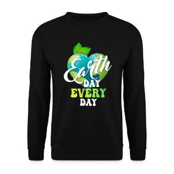 Earth Day Everyday Environmental Awareness - Unisex Sweatshirt - black - Front - Alina (178cm) & Michal (187cm)