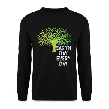 Earth Day Everyday Environmental Awareness - Unisex Sweatshirt - black - Front - Alina (178cm) & Michal (187cm)