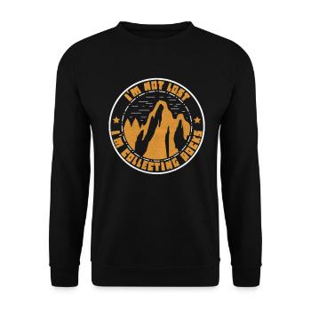 Je ne suis pas perdu Je collectionne des roches Drôle de géologie - Sweat-shirt Unisexe - noir - Devant - Alina (178cm) & Michal (187cm)
