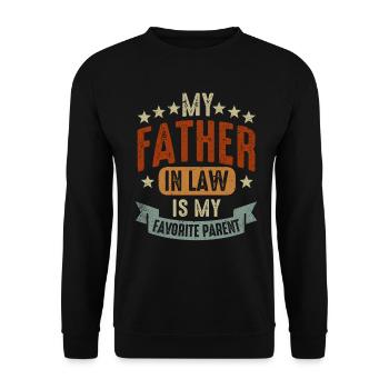Mon beau-père est mon parent préféré - Sweat-shirt Unisexe - noir - Devant - Alina (178cm) & Michal (187cm)