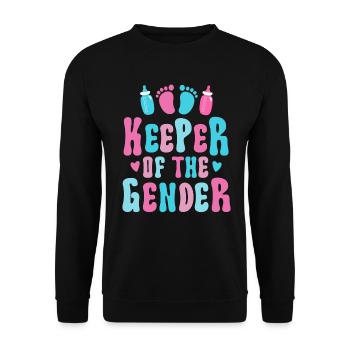 Keeper Of The Gender - Unisex Sweatshirt - black - Front - Alina (178cm) & Michal (187cm)