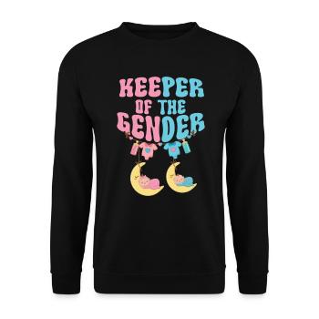 Keeper Of The Gender - Unisex Sweatshirt - black - Front - Alina (178cm) & Michal (187cm)