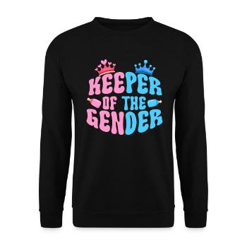 Keeper Of The Gender - Unisex Sweatshirt - black - Front - Alina (178cm) & Michal (187cm)