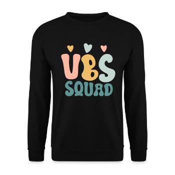 VBS Squad Bibel Shool - Unisex Pullover - Schwarz - Vorne - Alina (178cm) & Michal (187cm)