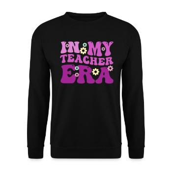 In My Teaching Era Teaching - Unisex Sweatshirt - black - Front - Alina (178cm) & Michal (187cm)