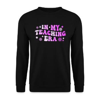 In My Teaching Era Teaching - Unisex Sweatshirt - black - Front - Alina (178cm) & Michal (187cm)