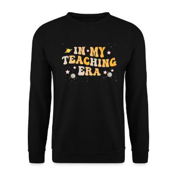 In My Teaching Era Teaching - Unisex Sweatshirt - black - Front - Alina (178cm) & Michal (187cm)