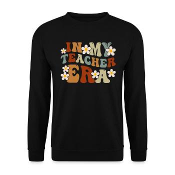 In My Teaching Era Teaching - Unisex Sweatshirt - black - Front - Alina (178cm) & Michal (187cm)