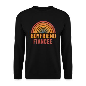 Fiançailles de couple fiancées Hommes Fiancée drôle - Sweat-shirt Unisexe - noir - Devant - Alina (178cm) & Michal (187cm)